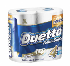 PAPEL HIGIÊNICO DUETTO FOLHA DUPLA